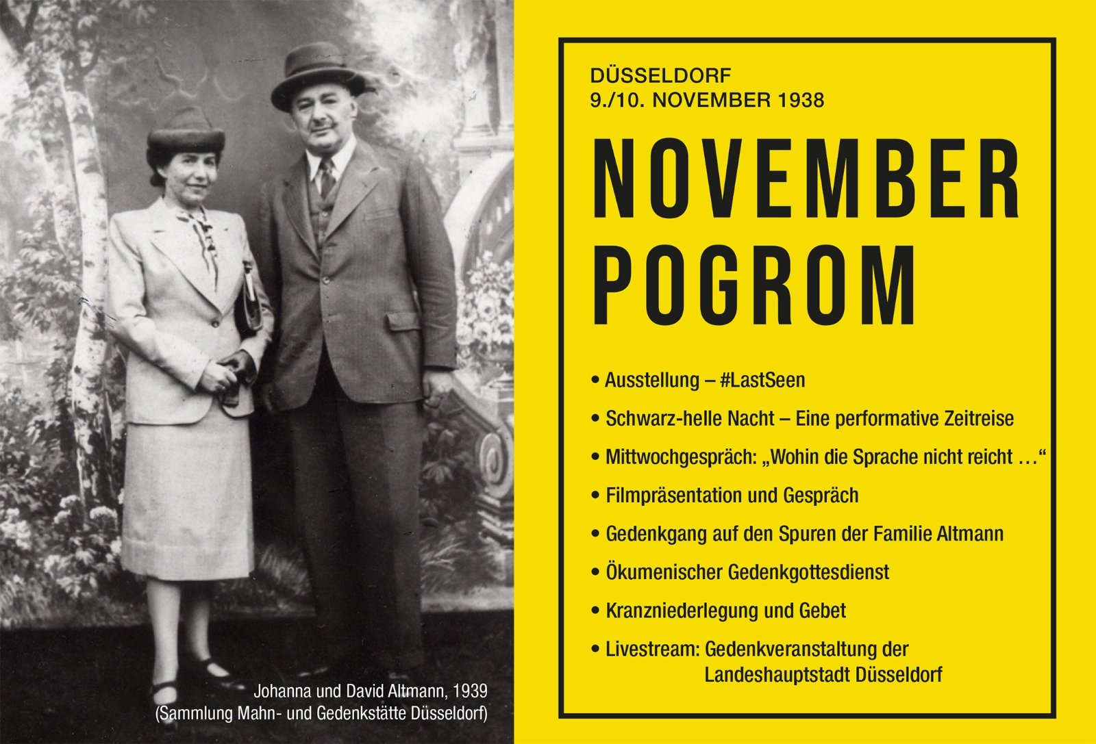 Katholisches Düsseldorf Erinnerung an den Novemberpogrom 1938